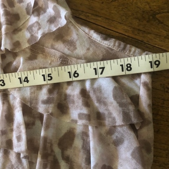 Women's Chico's Cream & Taupe Print Top 2, US Size (12/14 - L) - Picture 8 of 10